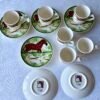 Gien Zenaba espresso kop en schotels set van 6 bovenaanzicht